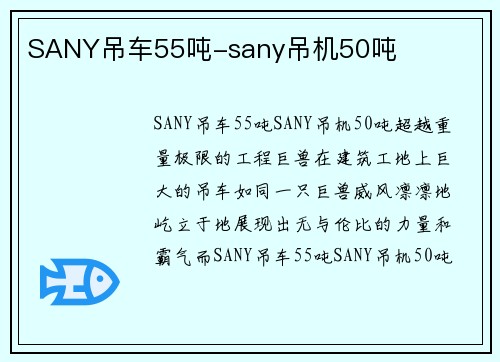 SANY吊车55吨-sany吊机50吨